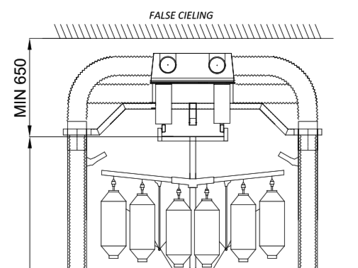 Overhead travelling cleaner - for spinning units - Bus bar travelling cleaner
